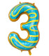 34" Number 3 Candy bag of 1pc