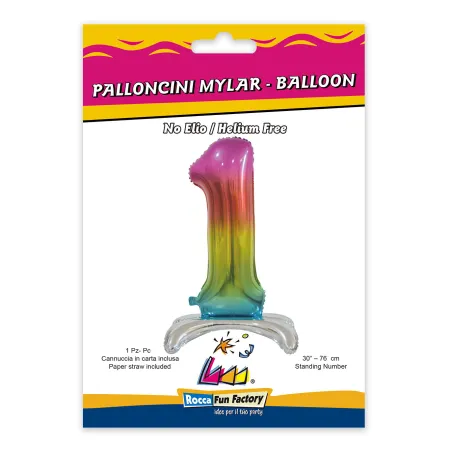 30" Number 1 Rainbow bag of 1pc