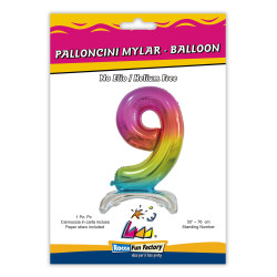 30" Number 9 Rainbow bag of 1pc
