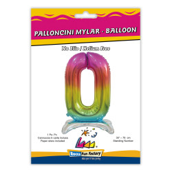 30" Number 0 Rainbow bag of 1pc