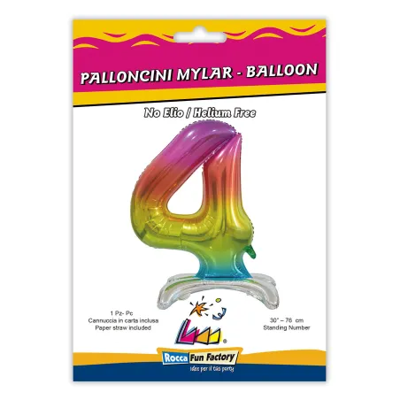 30" Number 4 Rainbow bag of 1pc