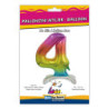 30" Number 4 Rainbow bag of 1pc