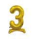 30" Standing Number 3 Gold bag of 1pc