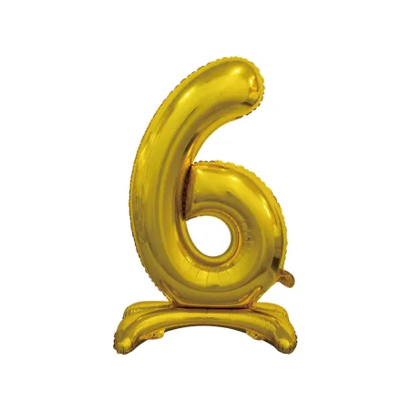 30" Standing Number 6 Gold bag of 1pc
