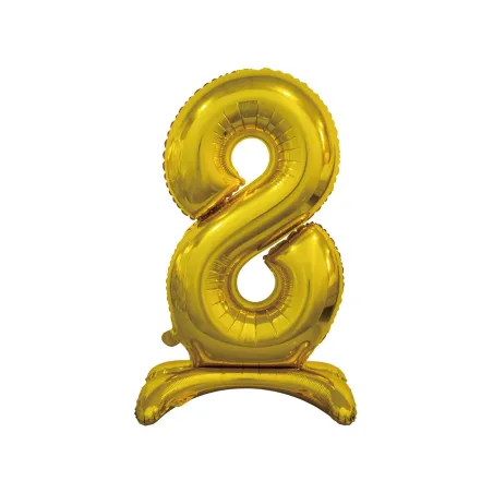 30" Standing Number 8 Gold bag of 1pc