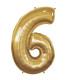 40" Number 6 Gold bag of 1pc