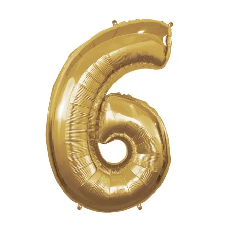 40" Number 6 Gold bag of 1pc
