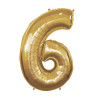 40" Number 6 Gold bag of 1pc