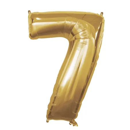 40" Number 7 Gold bag of 1pc