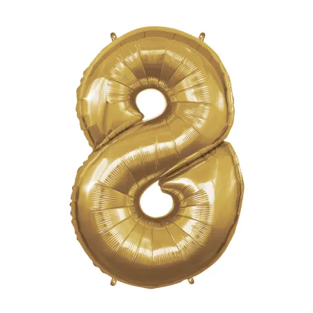 40" Number 8 Gold bag of 1pc