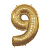 40" Number 9 Gold bag of 1pc