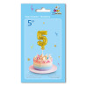 5" Number 5 Gold bag of 1pc