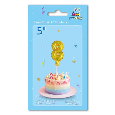 5" Number 8 Gold bag of 1pc