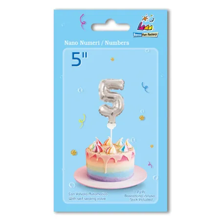 5" Number 5 Silver bag of 1pc