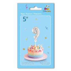 5" Number 9 Silver bag of 1pc