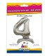 30" Standing Number 4 Silver bag of 1pc
