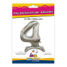30" Standing Number 4 Silver bag of 1pc