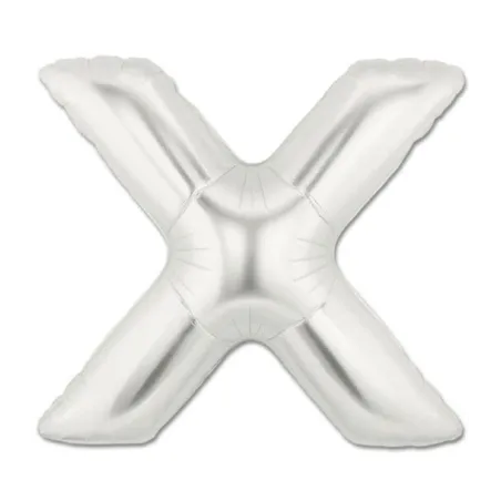 40" Letter X Silver bag of 1pc