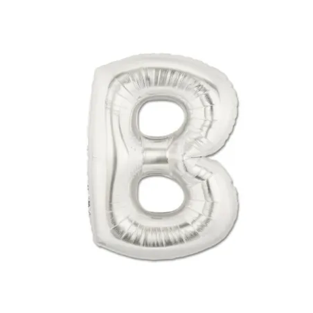 Mylar Letter "B" Silver Mini 35cm - pack 5 pcs.