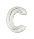 Mylar Letter "C" Silver Mini 35cm pack 5 pcs.