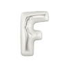 Mylar Letter "F" Silver Mini 35cm - pack 5 pcs.