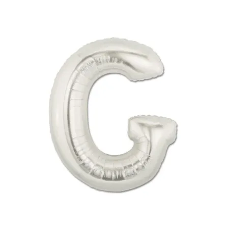 Mylar Lettera "G" Silver Mini 35cm - pack 5 pcs.