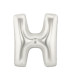 Mylar Letter "H" Silver Mini 35cm pack 5 pcs.