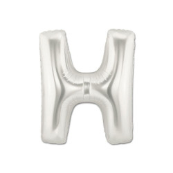 Mylar Letter "H" Silver Mini 35cm pack 5 pcs.