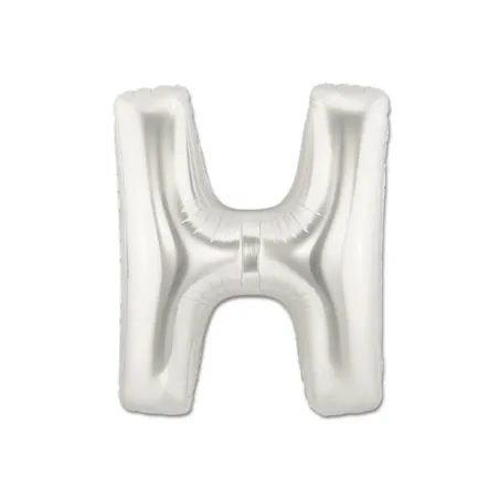 Mylar Letter "H" Silver Mini 35cm pack 5 pcs.
