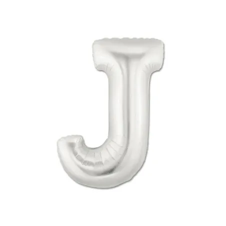 Mylar Lettera "J" Silver Mini 35cm - pack 5 pcs.