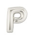 Mylar Letter "P" Silver Mini 35cm - pack 5 pcs.