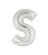 Mylar Lettera "S" Silver Mini 35cm - pack 5 pcs.