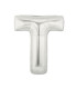 Mylar Letter "T" Silver Mini 35cm - pack 5 pcs.