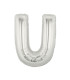 Mylar Letter "U" Silver Mini 35cm - pack 5 pcs.