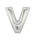 Mylar Letter "V" Silver Mini 35cm - pack 5 pcs.