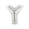 Mylar Letter "Y" Silver Mini 35cm - pack 5 pcs.