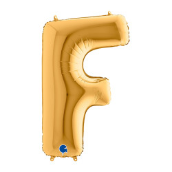 Mylar Letter "F" Gold Mega 40" - 101cm - 1pc