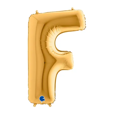 Mylar Letter "F" Gold Mega 40" - 101cm - 1pc
