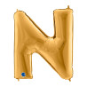 Mylar Letter "N" Gold Mega 40" - 101cm - 1pc