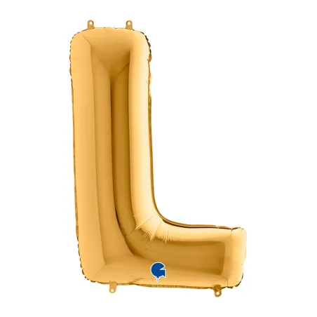 Mylar Letter "L" Gold Mega 40" - 101cm - 1pc