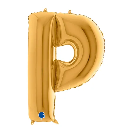 Mylar Letter "P" Gold Mega 40" - 101cm - 1pc