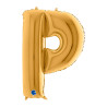 Mylar Letter "P" Gold Mega 40" - 101cm - 1pc