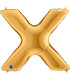 Mylar Letter "X" Gold Mega 40" - 101cm - 1pc