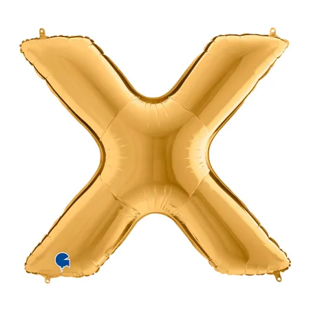 Mylar Letter "X" Gold Mega 40" - 101cm - 1pc
