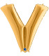 Mylar Letter "V" Gold Mega 40" - 101cm - 1pc