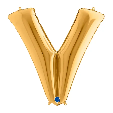 Mylar Letter "V" Gold Mega 40" - 101cm - 1pc