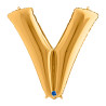 Mylar Letter "V" Gold Mega 40" - 101cm - 1pc