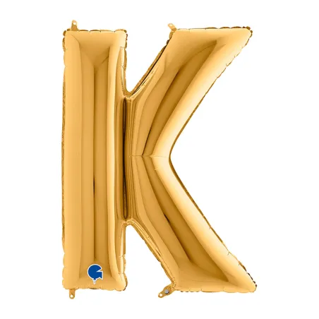 Mylar Letter "K" Gold Mega 40" - 101cm - 1pc