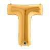 Mylar Letter "T" Gold Mega 40" - 101cm - 1pc