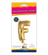 14" Letter F Gold bag of 1pc